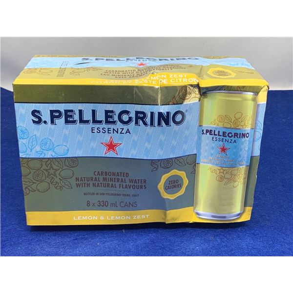 S. pellegrino Lemon & Lemon Zest Carbonated Natural Mineral Water (8 x 330ml)