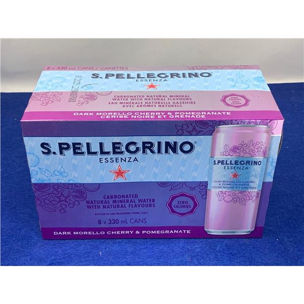 S. pellegrino Dark Morello Cherry & Pomegranate Carbonated Natural Mineral Water (8 x 330ml)
