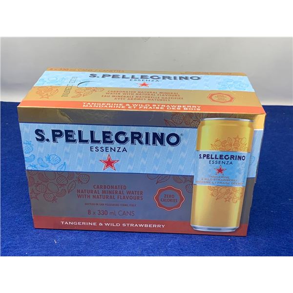 S. pellegrino Tangerine & Wild Strawberry Carbonated Natural Mineral Water (8 x 330ml)