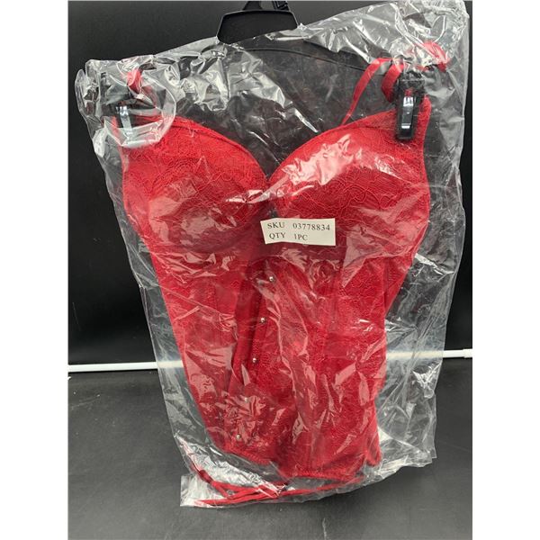 Red Lace Corset (L)