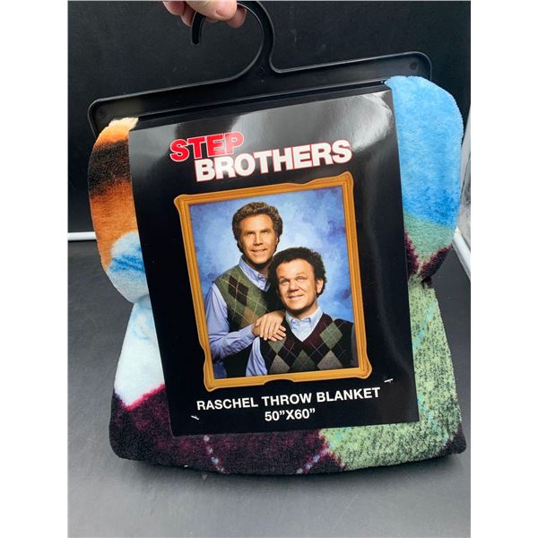 Step Brothers Raschel Throw Blanket (50in x 60in)