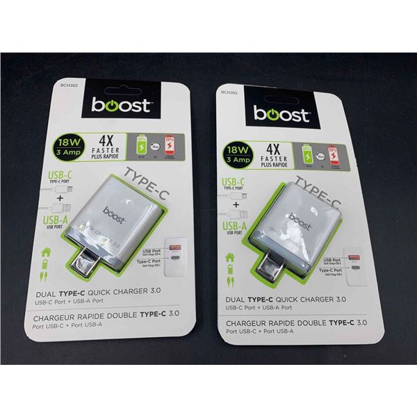 Boost Type C Quick Charger 3.0 (2ct)