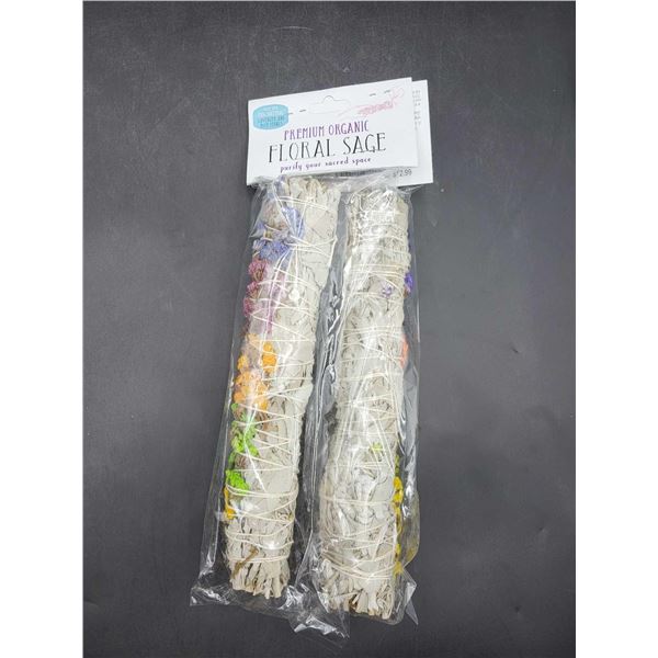 Premium Organic Floral Sage (2 wands)
