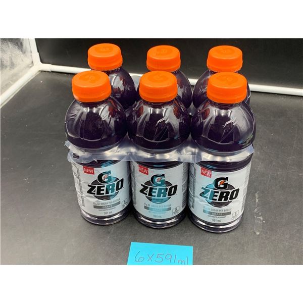 G Zero Grape Zero Sugar Electrolyte Beverage (6 x 591ml)