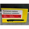 Image 1 : Permanent Markers (12ct) Fine Tip, Black