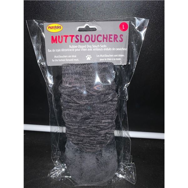 Mutt Slouchers (L) Rubber Dipped Slouch Dog Socks