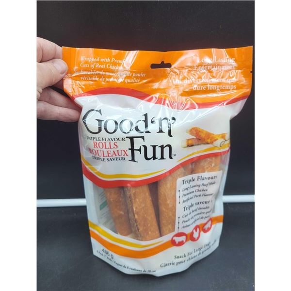 Good 'n Fun Rolled Large Breed Dog Treats (486g)