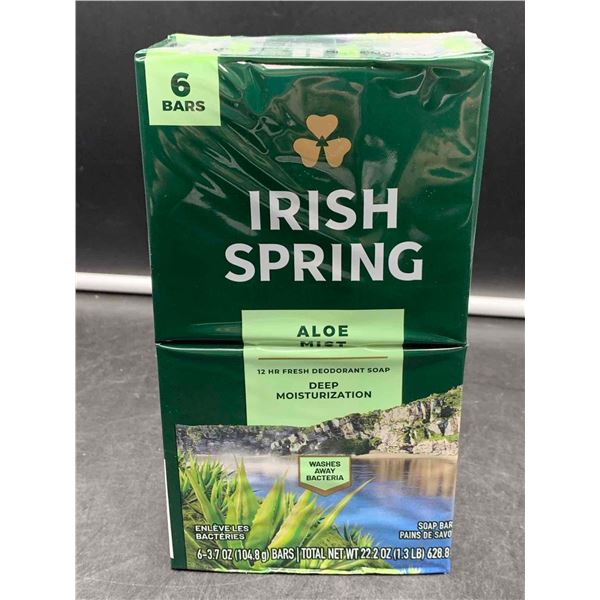 Irish Spring Aloe Mist Moisturizing Bar Soap (6 x 104.8g)