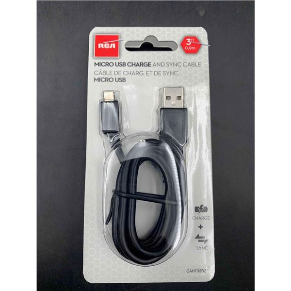 RCA Micro USB Charge and Sync Cable (3ft)
