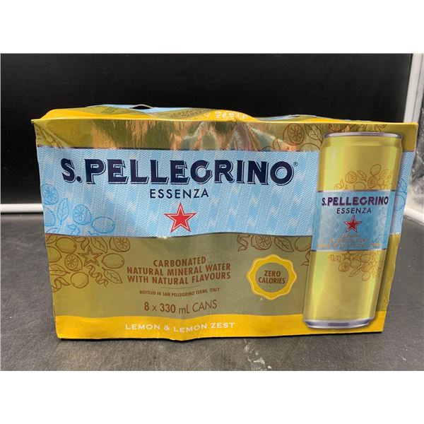 S. Pellegrino Lemon & Lemon Zest Carbonated Natural Mineral Water (8 x 330ml)