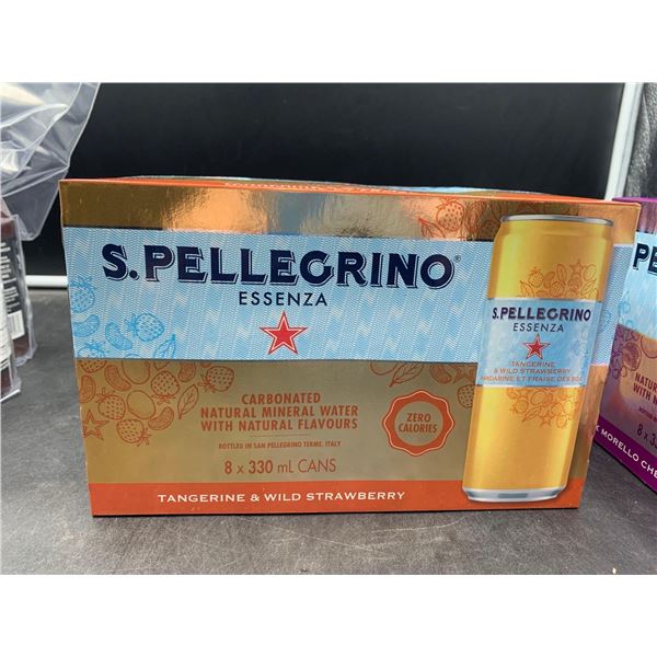S. Pellegrino Tangerine & Wild Strawberry Carbonated Natural Mineral Water (8 x 330ml)