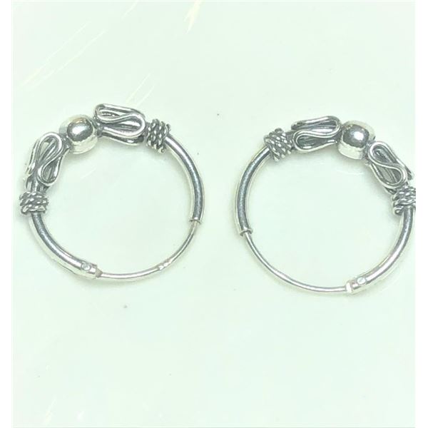 Silver Hoop Earrings, Suggested Retail Value $120