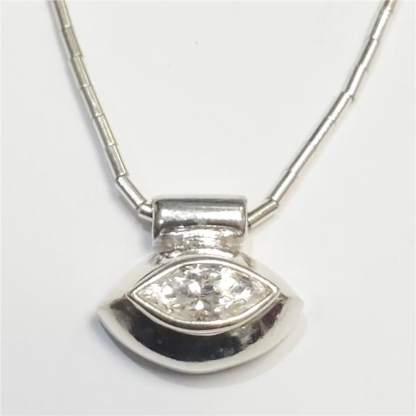 Silver Genuine Gemstone Necklace (~Size 0) (~length 0 inches), Suggested Retail Value $140