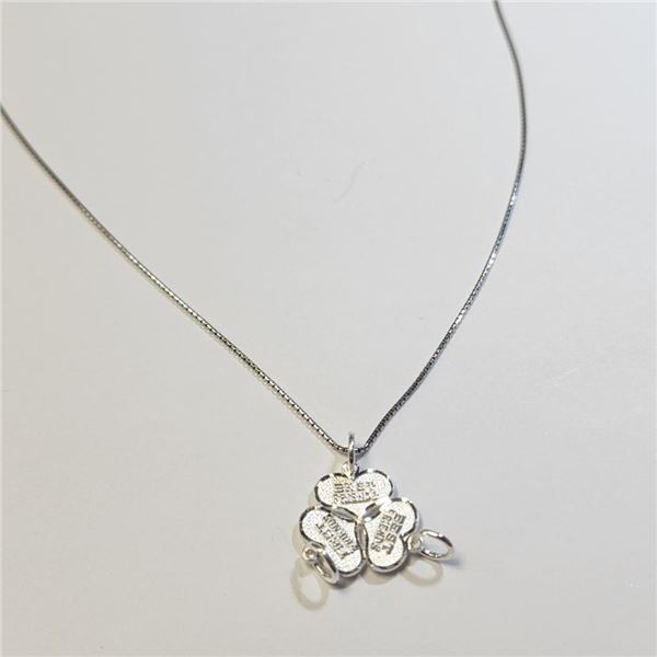 Silver 3 Seperable Pendant With 18" Necklace, Suggested Retail Value $60