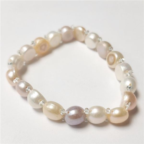 Fresh Water Pearl Flexible Bracelet (~length inches), Suggested Retail Value $60