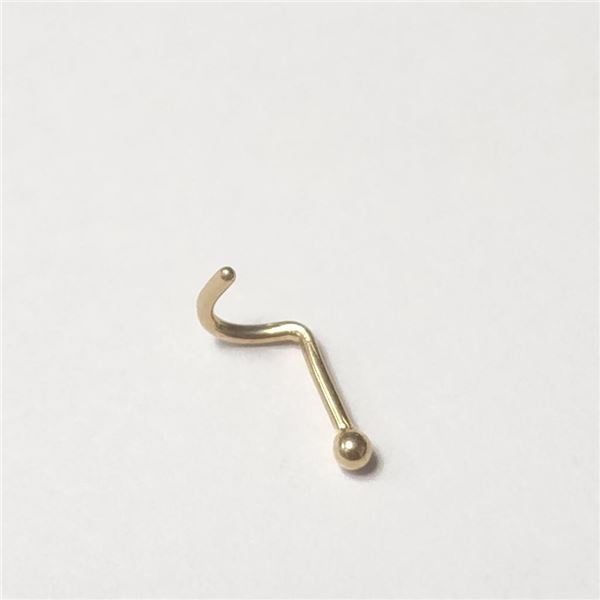 14K Yellow Gold 0.14G Nose Pin Suggested Retail Value $60