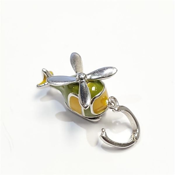 Silver Clip On With Chord Pendant (~Size 0) (~length 0 inches), Suggested Retail Value $50