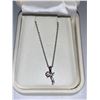 Image 1 : Silver .925 Floral Cross Pendant & Chain Set