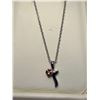 Image 2 : Silver .925 Floral Cross Pendant & Chain Set