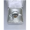 Image 3 : Ladies Silver .45 carat Citrine Solitaire Floral Ring