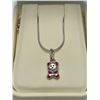 Image 2 : Little Bear .925 Silver Pendant and serpentine Chain Set