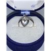 Image 2 : .925 Silver Heart Charm Belly Button Ring