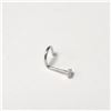 Image 2 : 14K White Gold Cubic Zirconia Nose Pin, Suggested Retail Value $120