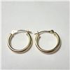 Image 1 : 14K Yellow Gold 0.67G Hoop Earrings, Suggested Retail Value $250