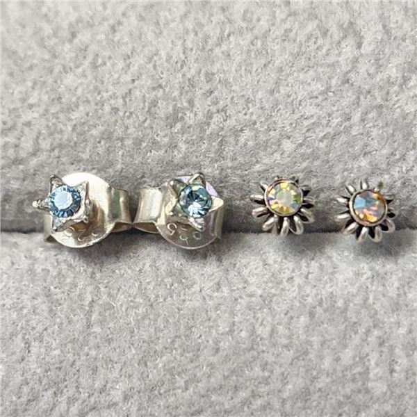 Silver Pack Of 2 Earring Set, Suggested Retail Value $120