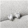 Image 2 : 14K White Gold Cz Screwback Earrings, Suggested Retail Value $300