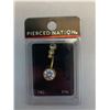 Image 1 : Pierced Nation 14G Gold diamond belly button ring