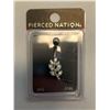 Image 1 : Pierced Nation 14G Silver leaf belly button ring