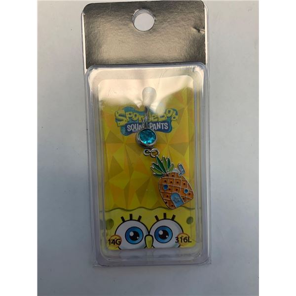 Pierced Nation 14G spongebob belly button ring