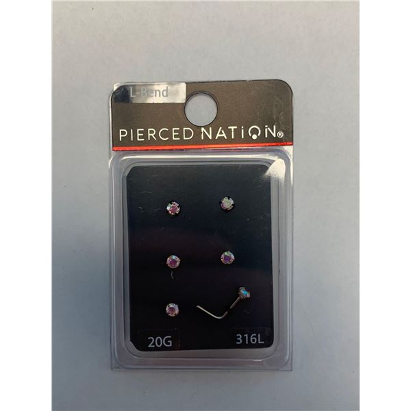Pierced Nation Gemstone Solitaires 20g Studs