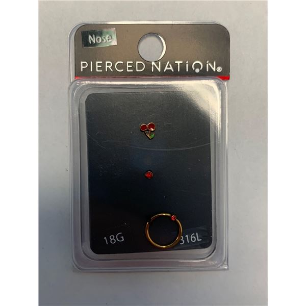 Pierced Nation Nose  jewelry 18G