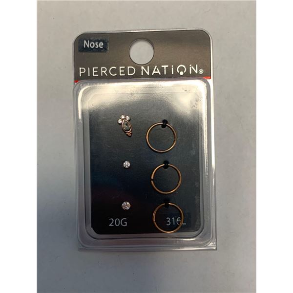 Pierced Nation Nose  jewelry 20G