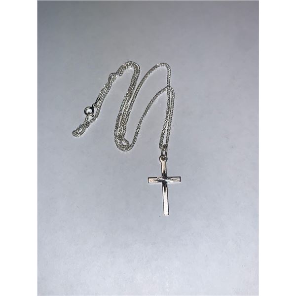 Silver Cross Necklace Suggested Retail Value $60