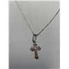 Image 2 : Silver 20" Cross Rhodium Plated Necklace Suggested Retail Value $50