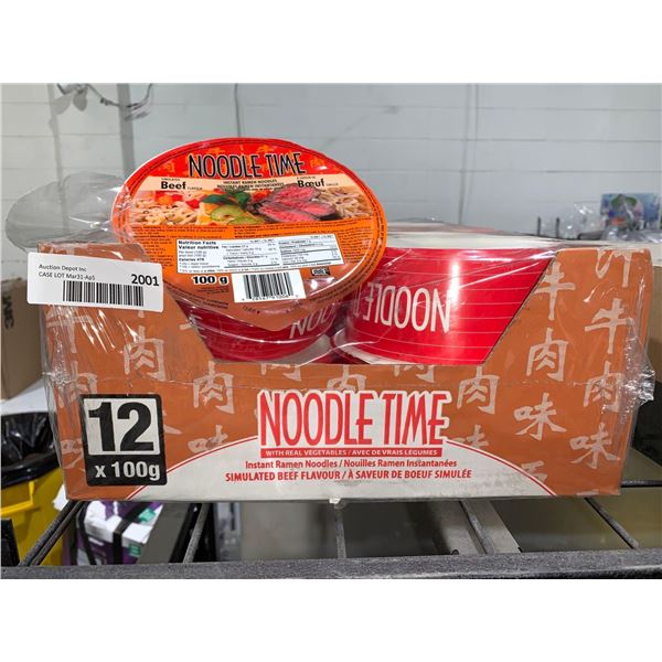 CASE LOT Noodle Time Beef Instant Ramen Noodles 12x100g