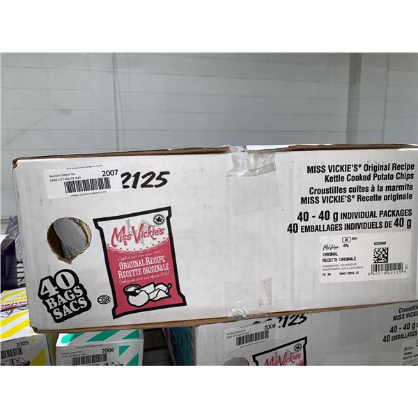 CASE LOT Miss Vickie's Original Recipe Kettle Cooked Chips  40 x 40g