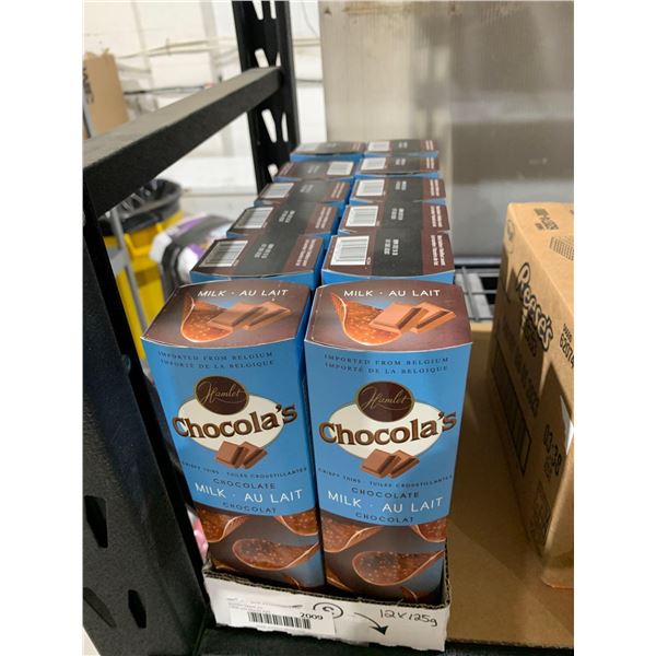 CASE LOT Hamlet Chocola's Crispy Thins Milk Chocolate 12x125g