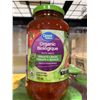 Image 2 : CASE LOT Great Value Organic Tomato Basil Pasta Sauce 6x700ml