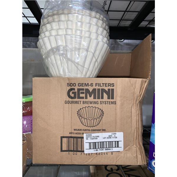CASE LOT Gemini GEM-6 Brewing Filters 2 x 250