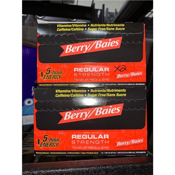 CASE LOT 5 Hour Energy Drink Regular Strength 12x57ml x's 2 Cases