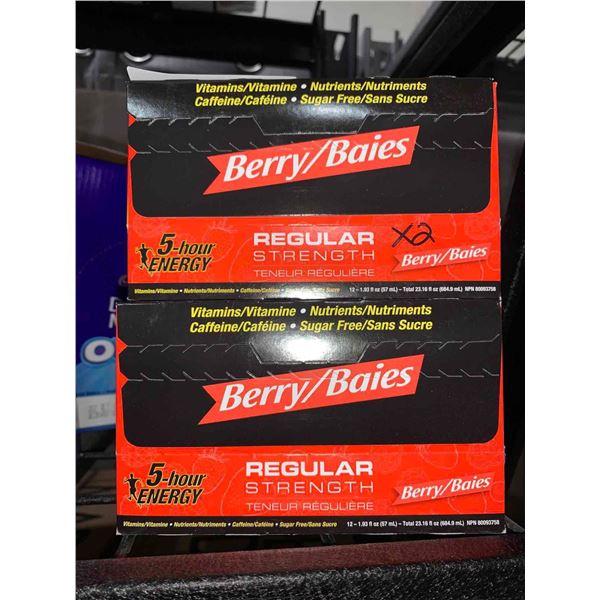 CASE LOT 5 Hour Energy Drink Regular Strength 12x57ml x's 2 Cases
