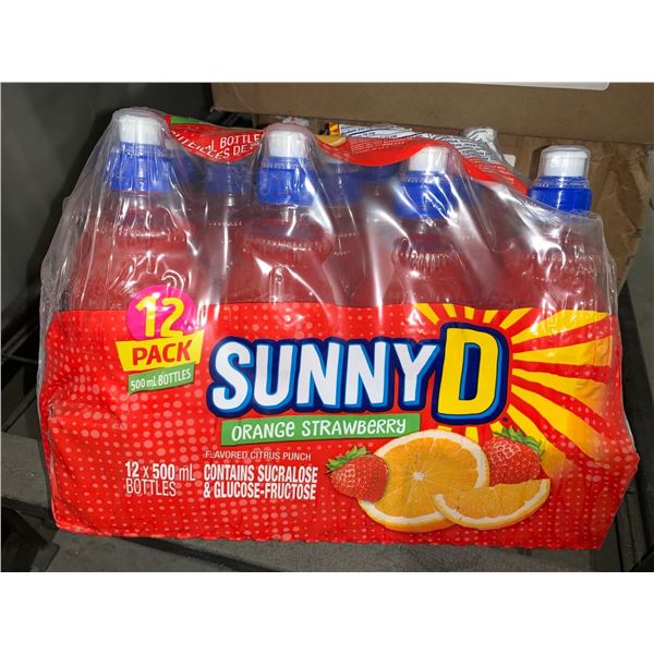 CASE LOT Sunny D Orange Strawberry 12 x 500ml