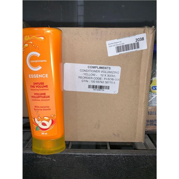 CASE LOT Compliments Essence White Nectarine Volumizing Conditioner 12 x 300ml