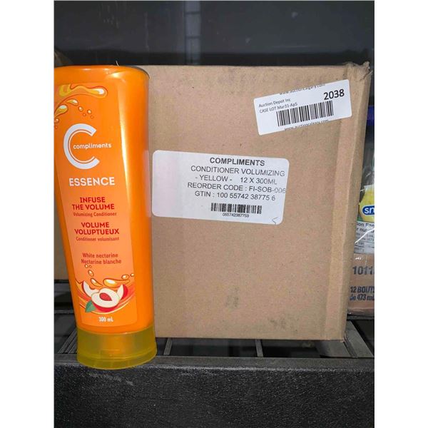 CASE LOT Compliments Essence White Nectarine Volumizing Conditioner 12 x 300ml