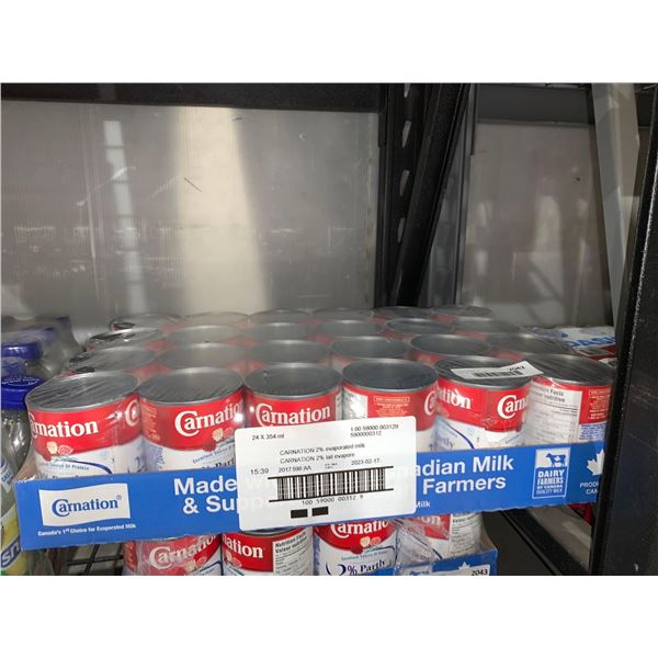 CASE LOT Carnation 2% Partly Skimmed Evaporated Milk 24x354ml