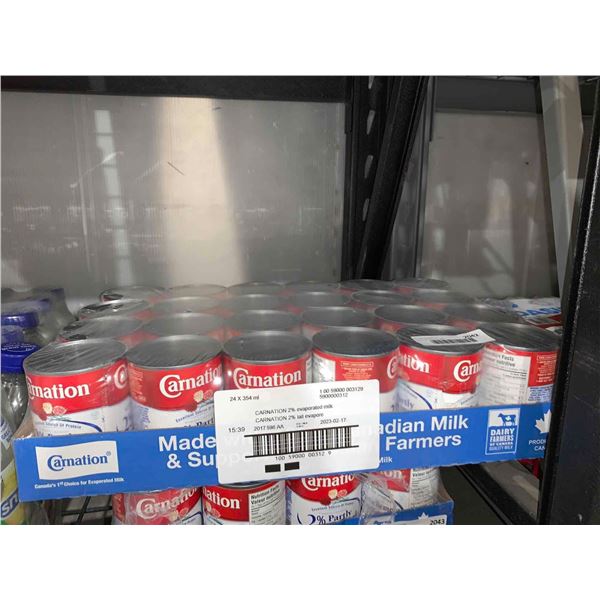 CASE LOT Carnation 2% Partly Skimmed Evaporated Milk 24x354ml